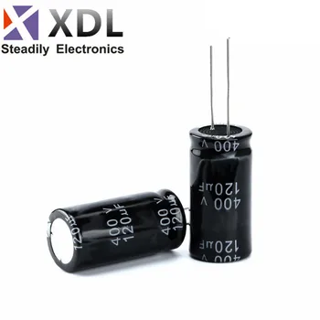 2 бр./лот 400 120 icf висока честота нисък импеданс 400 120 icf алуминиеви електролитни кондензатори размер 18*30 20%