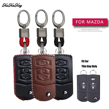 Кожен Калъф За Ключове на Колата, Защитен Калъф за Mazda 2 3 5 6 CX5 CX-5 M2 M3 M5 M6, Авто Ключодържател