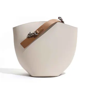 Motingsome Модерна Дамска Чанта за чанта от Естествена Кожа, Луксозна Дизайнерска Чанта, Шикозни и Елегантни Дамски Портмонета, Новост 2022 г.