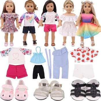 Аксесоари за кукли, Дрехи за кукли от две части, За 43-сантиметровой има кукли и 18-инчовата американската кукла, играчка за момичета, Коледен подарък