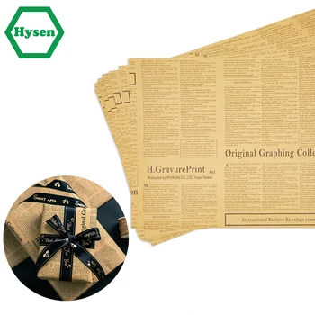 Подарък Опаковъчна Хартия САМ Истинската Крафт-Хартия Реколта на Английски език Вестник 