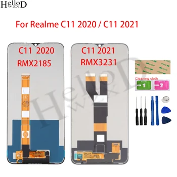 За Realme C11 2021 RMX 3231 LCD Дисплей За Realme C11 2020 RMX2185 LCD дисплей със сензорен екран В събирането на Замяна 