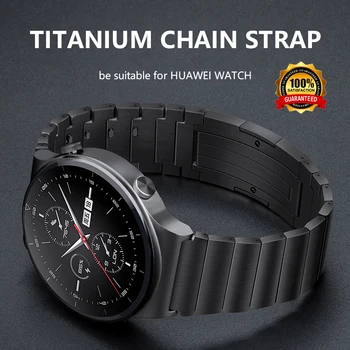22 мм Луксозен Титан Метална Каишка за Huawei GT2 GT3 3 Pro Луксозен Бизнес Гривна за Samsung Galaxy Watch 46 мм Gear S3 Каишка