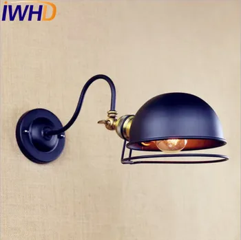 IWHD Античен Ретро Ретро Стенен Лампа LED Люлка С Дълги Ръкави, с монтиран на стената Лампа Fixtires В Стил Loft Промишленото Стенни Лампара Pared