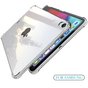 За Samsung Galaxy Tab S6 Lite T860 P610 S5E T725 S4 T830 S7 T870 Tab A7 10,4 T505 Калъф От TPU Силиконов Тънък Прозрачен Калъф Funda