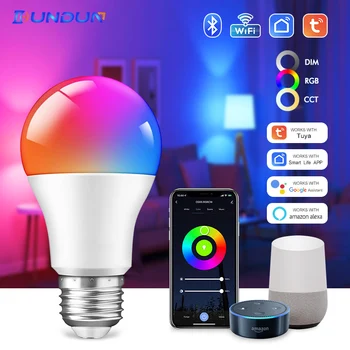 DUNDUN SASHA WiFi Bluetooth Smart LED Blub Light RGBCW С регулируема Яркост Вълшебна Лампа Работи С Алекса Google Home 220 и 110 В Led Лампа