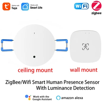 Wifi ZigBee Сензор за движение Присъствието на човек с определението на яркостта и разстояния, 5 от 110 До 220 v, Hristo Smart Life APP автоматизация на дома