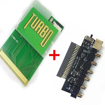 PCE pc engine конзолната игрална карта TURBO 600 1 и RGBS Карта Видео Усилвател RGBS Изходен сигнал аудио изход