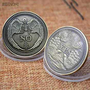 Да/Не Антични Възпоменателна Монета Военна Емблемата на САЩ Нова Бронзова Монета За Вземане на Решения - Събиране на монети За Гадаене титуляр за стари монети