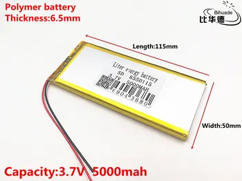 3,7 В, 5000 mah, 6550115 Полимерна литиево-йонна /Литиево-йонна батерия за ИГРАЧКИ, POWER BANK, GPS, mp3, mp4