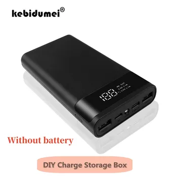 18650 Сам Зареждане Power Bank Калъф Кутия За Съхранение на 20 000 mah Двоен USB Type C Power Bank Калъф Без Батерия за iPhone Xiaomi